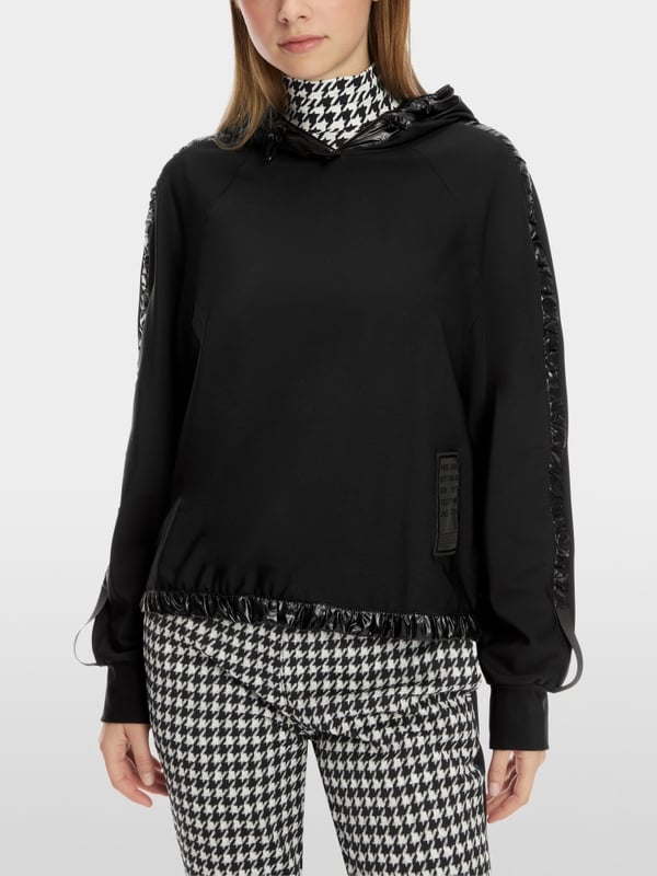 Marc Cain Kapuzen-Sweatshirt mit Vario-Ärmeln Heißer Verkauf