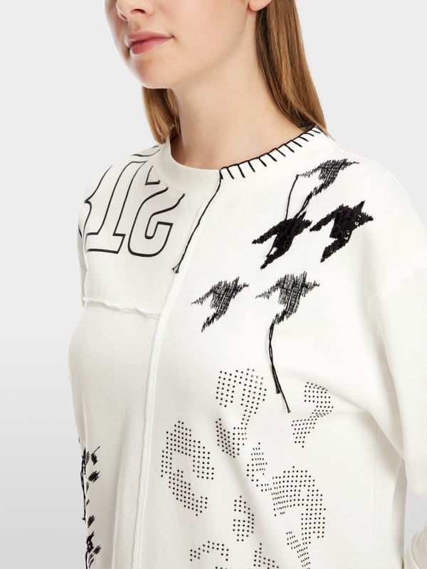Marc Cain Sweatshirt im Muster-Mix Top Angebot