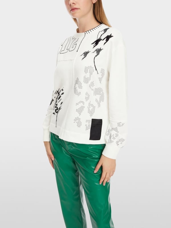 Marc Cain Sweatshirt im Muster-Mix Top Angebot