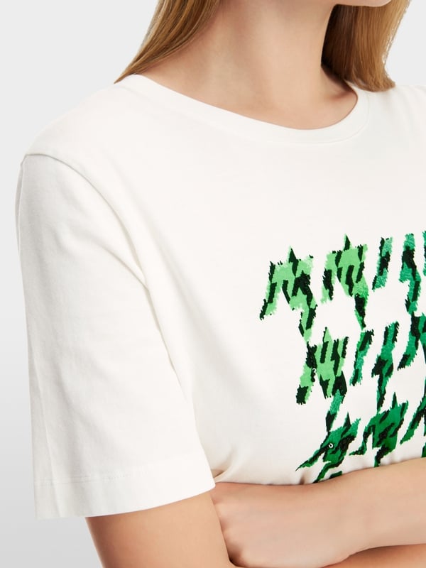 Marc Cain T-Shirt mit platziertem Chickcheck Neueste Mode