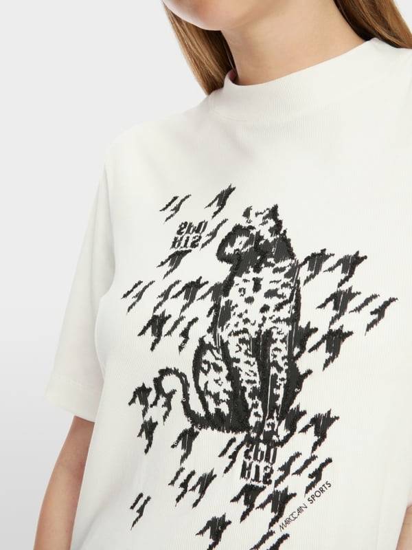 Marc Cain T-Shirt mit Leo-Print Große Rabatte