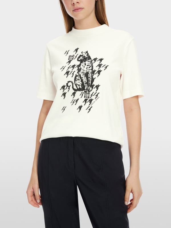 Marc Cain T-Shirt mit Leo-Print Große Rabatte