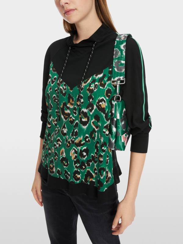 Marc Cain Bluse mit Greo-Print Tiefpreis