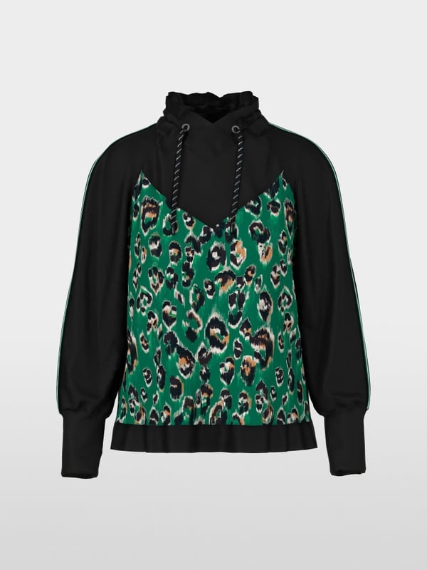 Marc Cain Bluse mit Greo-Print Tiefpreis