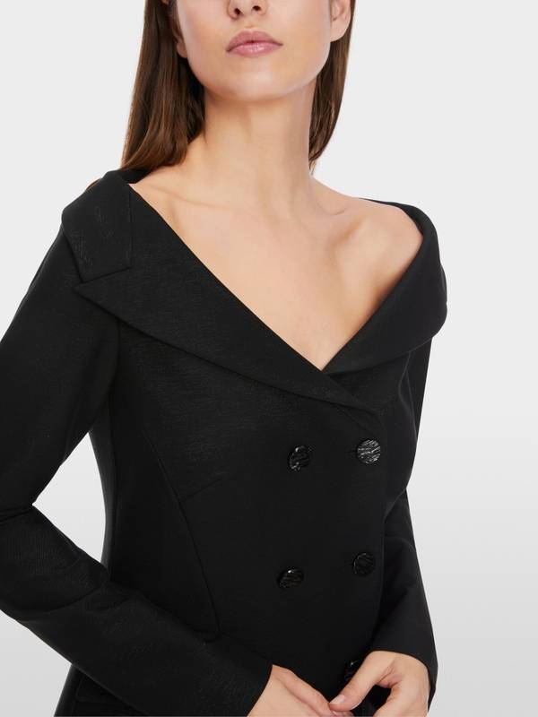 Marc Cain Dezent schimmernder Off-Shoulder-Blazer Kostenloser Versand international