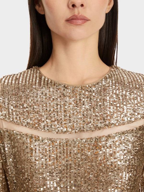 Marc Cain Langes Pailletten-Kleid Outlet