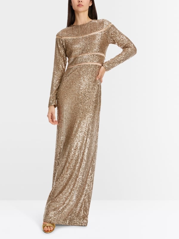 Marc Cain Langes Pailletten-Kleid Outlet