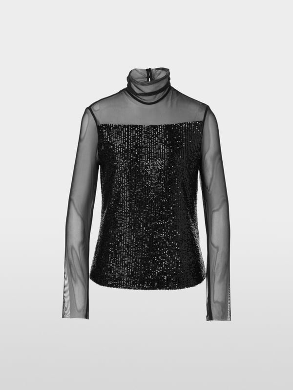 Marc Cain Schlupf-Bluse mit Pailletten Fabrik Onlineshop