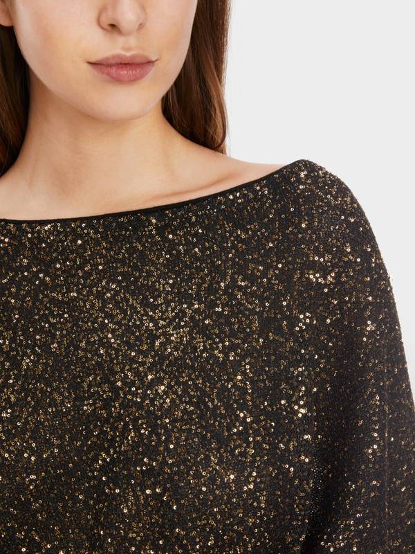 Marc Cain Poncho mit Straußenfedern Günstig kaufen
