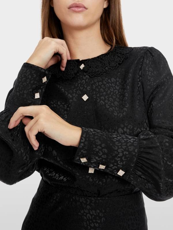 Marc Cain Bluse im Leo-Jacquard Online Shopping