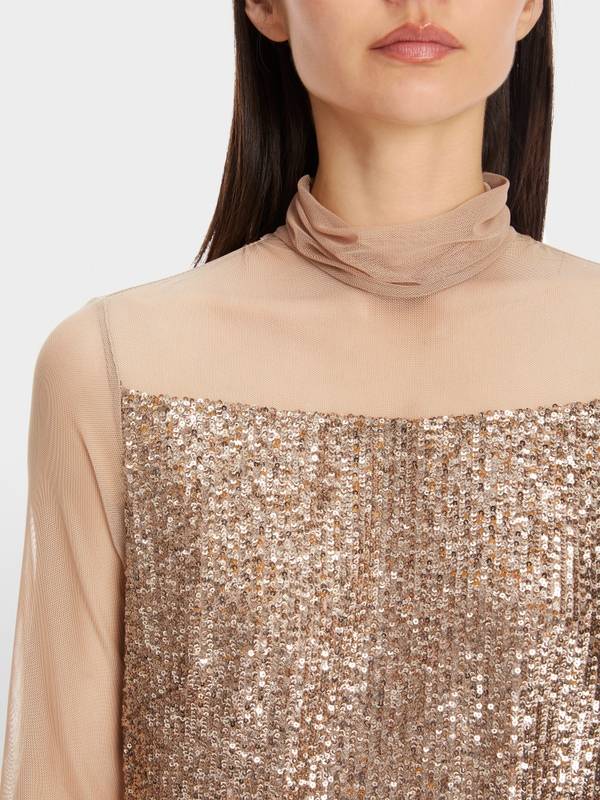 Marc Cain Schlupf-Bluse mit Pailletten Preisnachlass