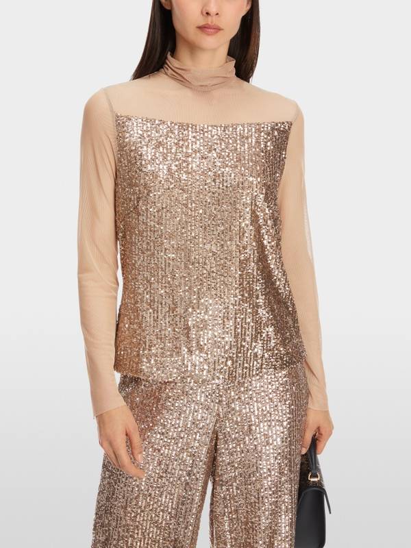 Marc Cain Schlupf-Bluse mit Pailletten Preisnachlass