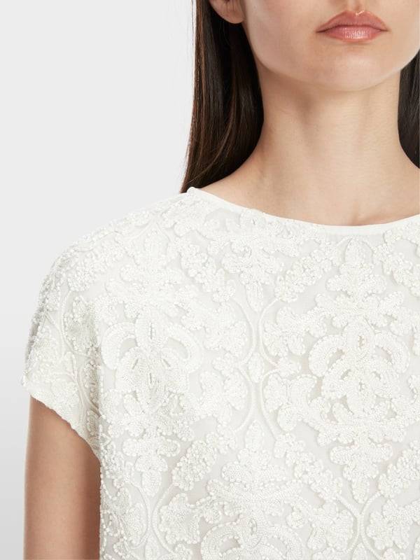 Marc Cain Voile-Bluse mit Stickerei Saisonschlussverkauf
