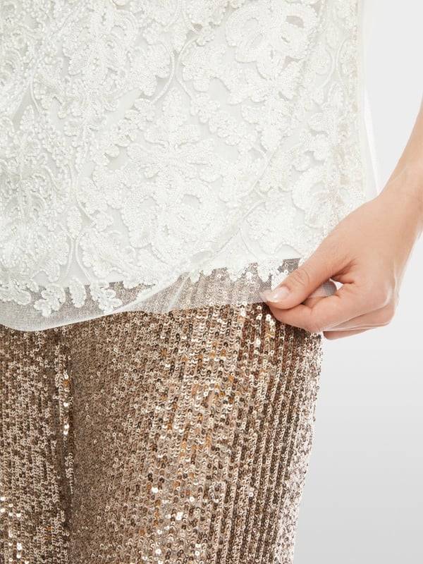 Marc Cain Voile-Bluse mit Stickerei Saisonschlussverkauf