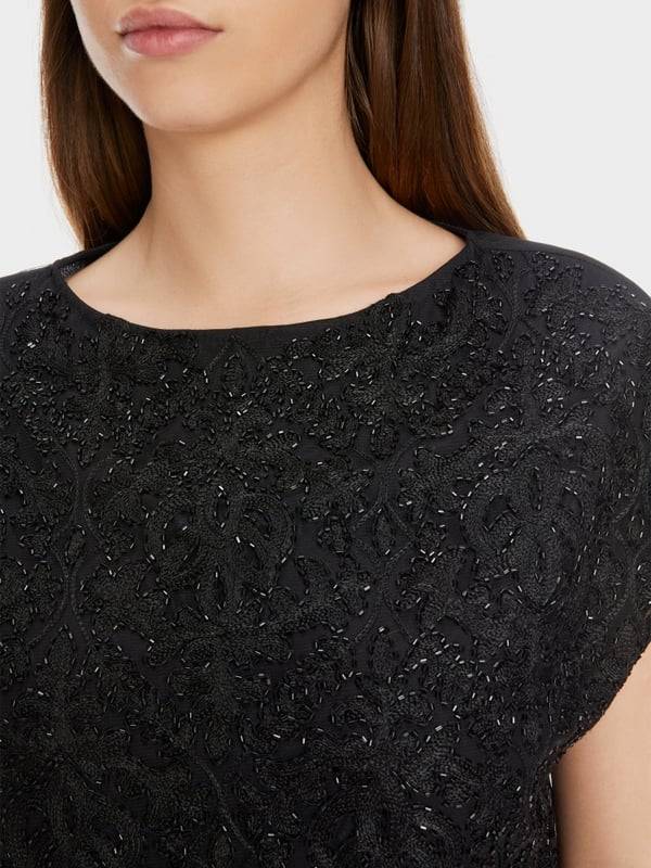 Marc Cain Voile-Bluse mit Stickerei Black Friday
