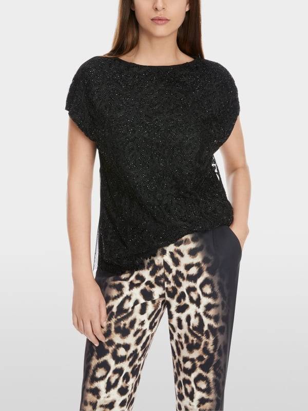 Marc Cain Voile-Bluse mit Stickerei Black Friday
