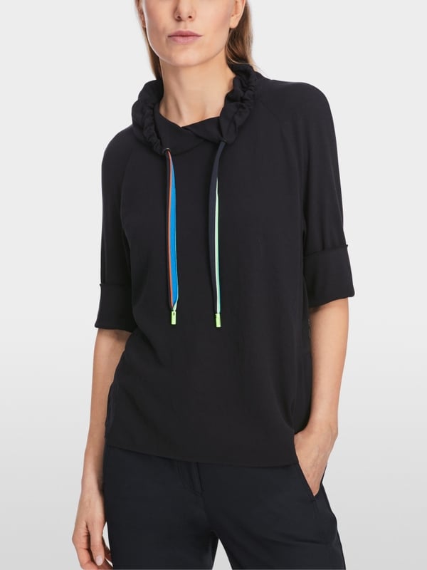 Marc Cain Raglanbluse mit Rüschendetail Bestseller