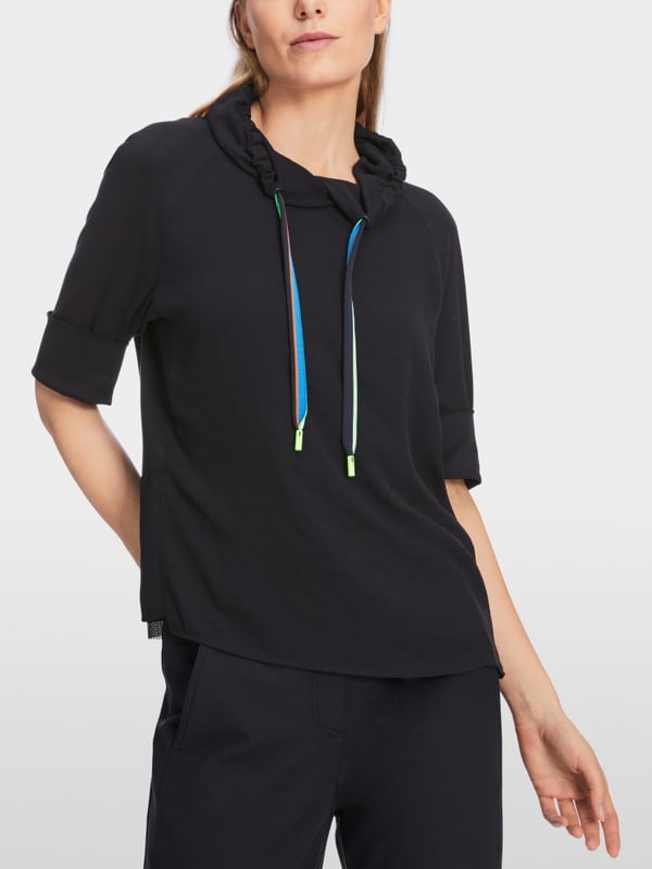 Marc Cain Raglanbluse mit Rüschendetail Bestseller