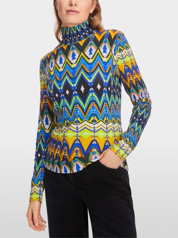 Marc Cain Longsleeve mit Allover-Dessin Letzte 3 Tage
