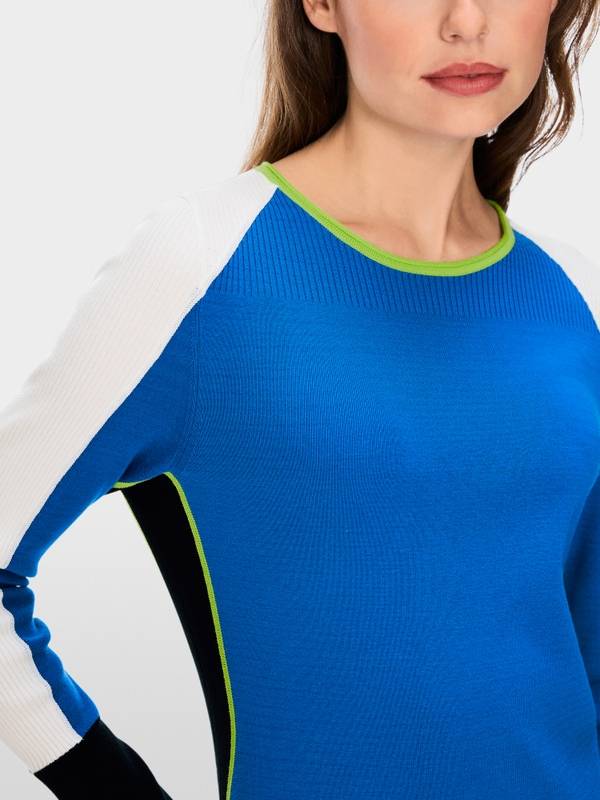 Marc Cain Mini-Strickkleid in Colorblocking Bis zu 50% Rabatt