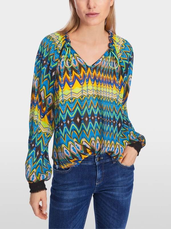Marc Cain Weite Bluse mit Allover-Print Meist gekauft