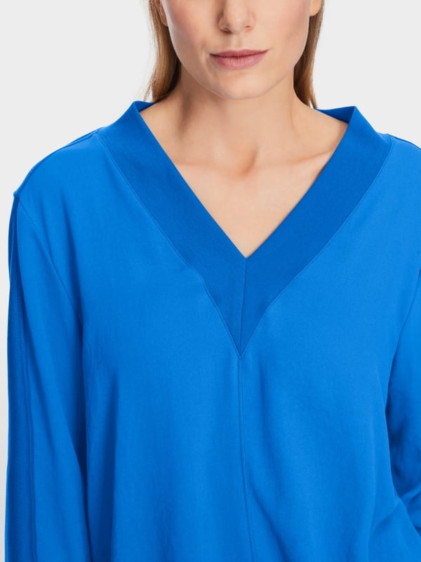 Marc Cain Lässige Bluse in Materialmix Blitzverkäufe