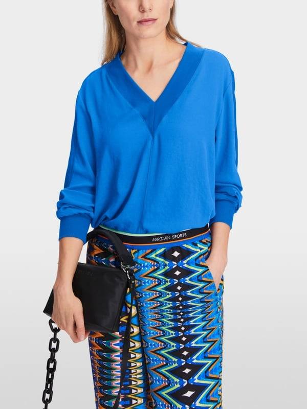 Marc Cain Lässige Bluse in Materialmix Blitzverkäufe