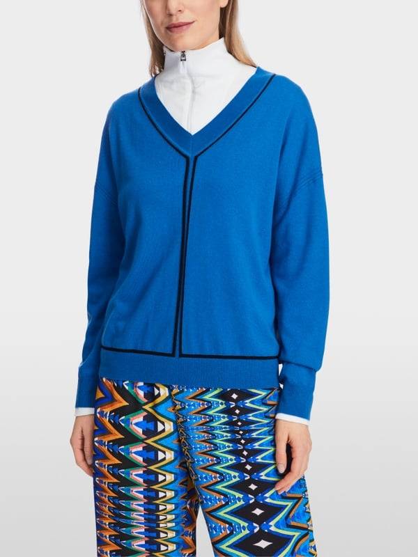 Marc Cain Sweater mit V-Neck - "Rethink Together" Versandkostenfrei