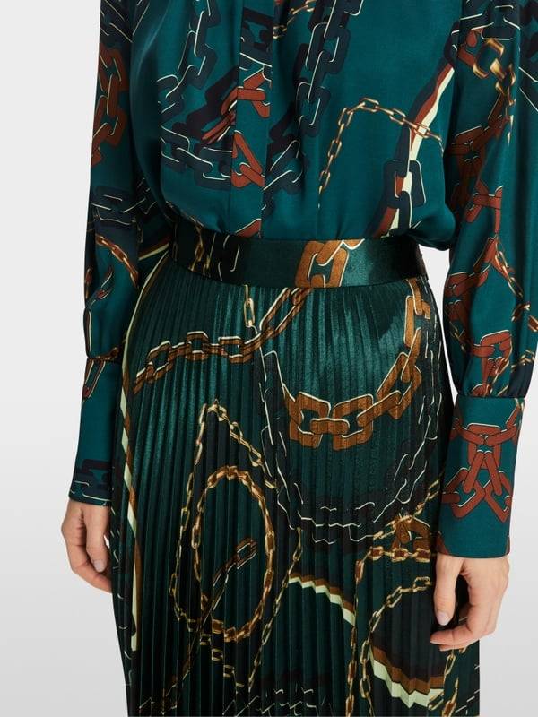 Marc Cain Plisseerock mit Ketten-Print Super Sparpreis