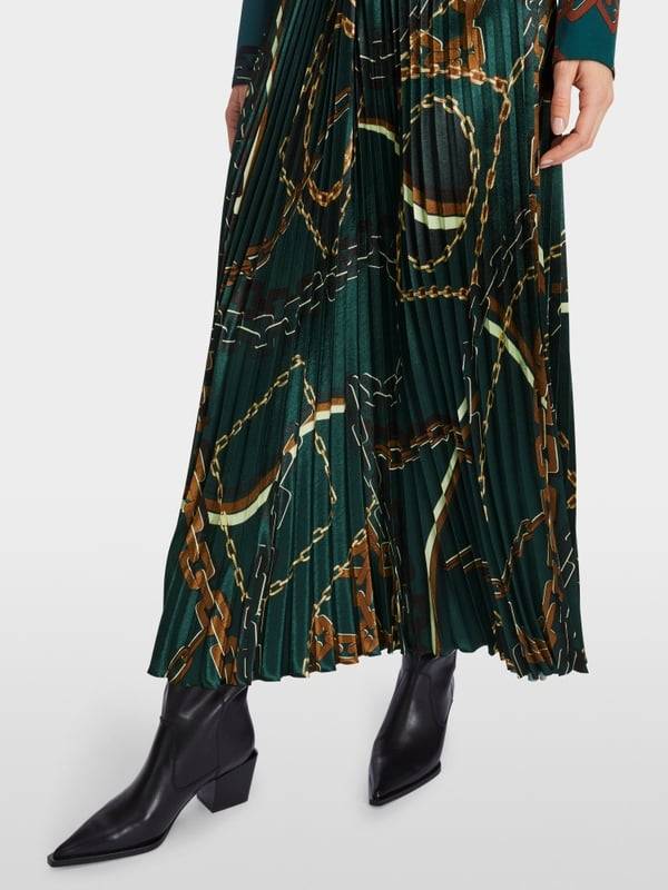 Marc Cain Plisseerock mit Ketten-Print Super Sparpreis