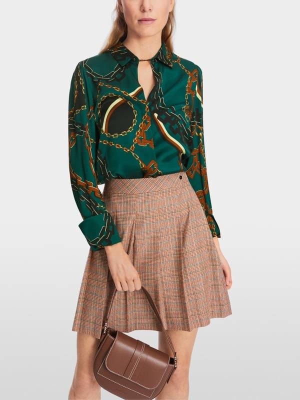 Marc Cain Seidenbluse mit Ketten-Design Letzte 3 Tage