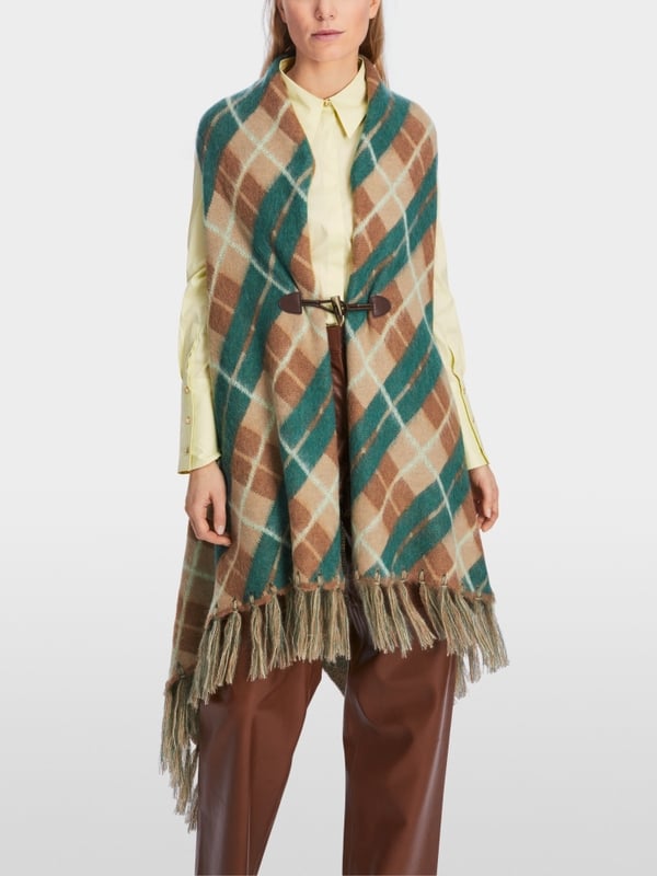 Marc Cain Karo-Cape Knitted in Germany Kostenloser Versand international