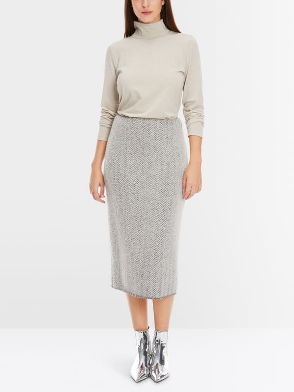 Marc Cain Schmaler Midirock Knitted in Germany Fabrikladen