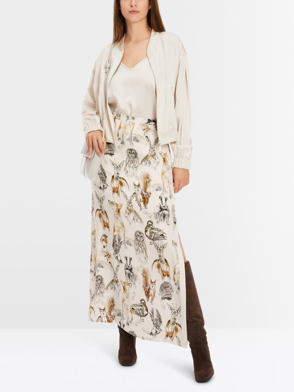 Marc Cain Langer Rock mit Tier-Print Meist gekauft