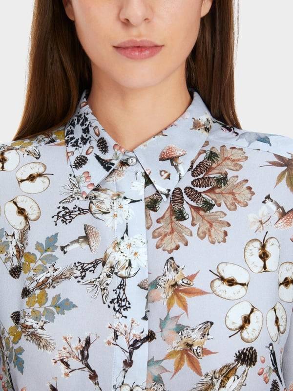 Marc Cain Viskosebluse mit Alloverprint Fabrik Onlineshop