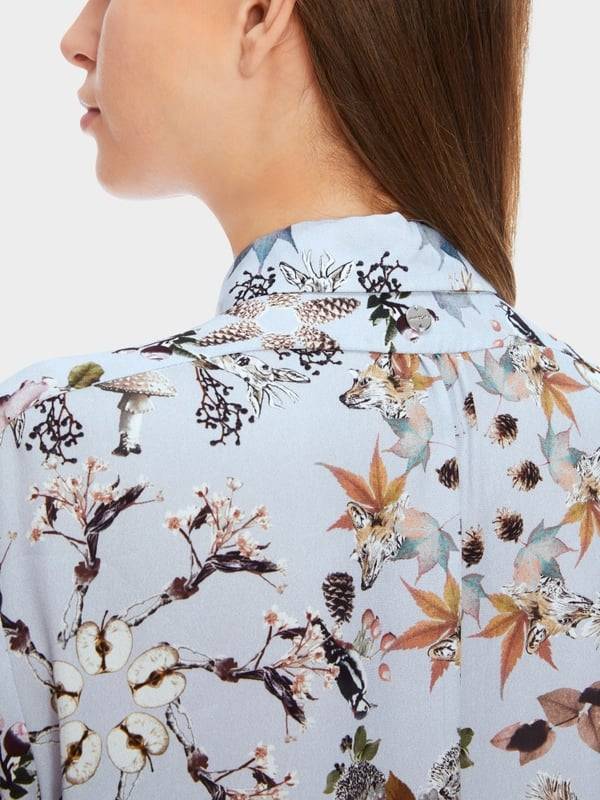 Marc Cain Viskosebluse mit Alloverprint Fabrik Onlineshop