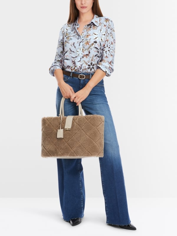 Marc Cain Viskosebluse mit Alloverprint Fabrik Onlineshop
