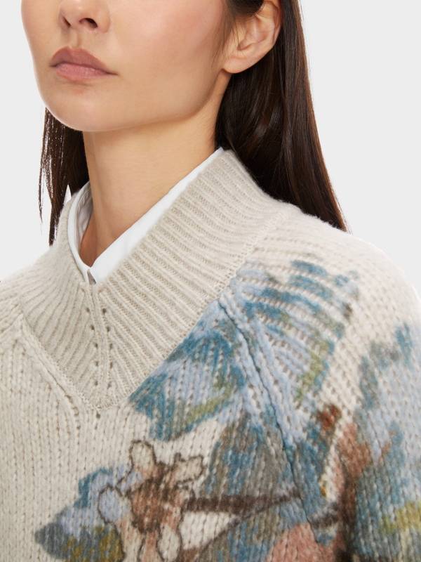 Marc Cain Sweater mit Print - Knitted in Germany Saisonschlussverkauf