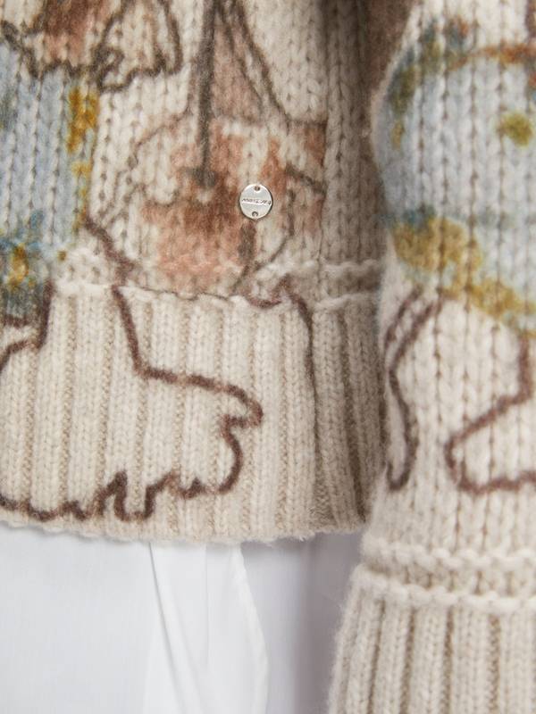 Marc Cain Sweater mit Print - Knitted in Germany Saisonschlussverkauf
