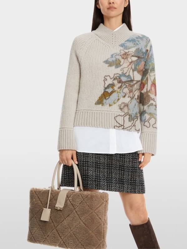 Marc Cain Sweater mit Print - Knitted in Germany Saisonschlussverkauf
