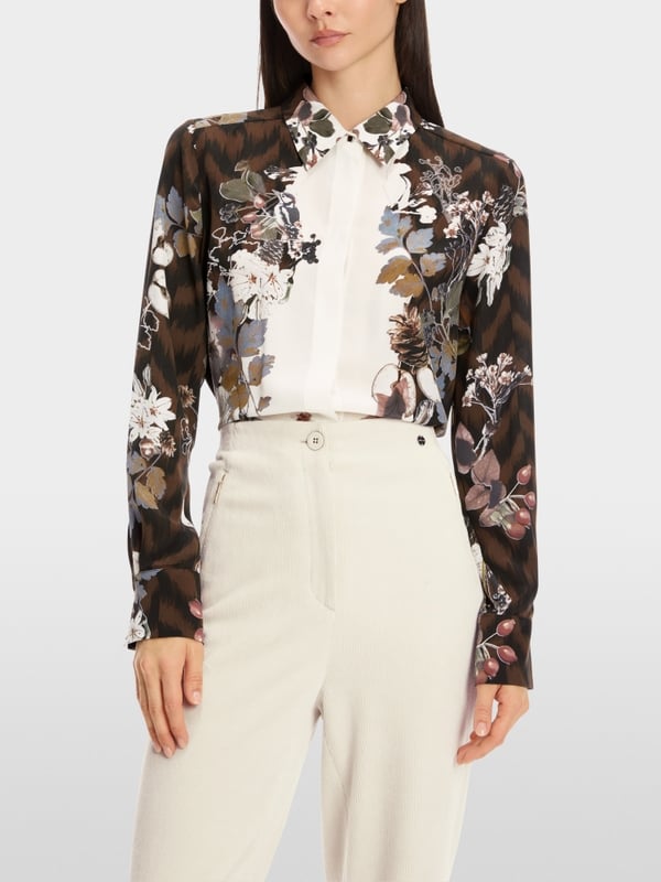 Marc Cain Weite Hemdbluse aus reiner Seide Vatertagsangebot