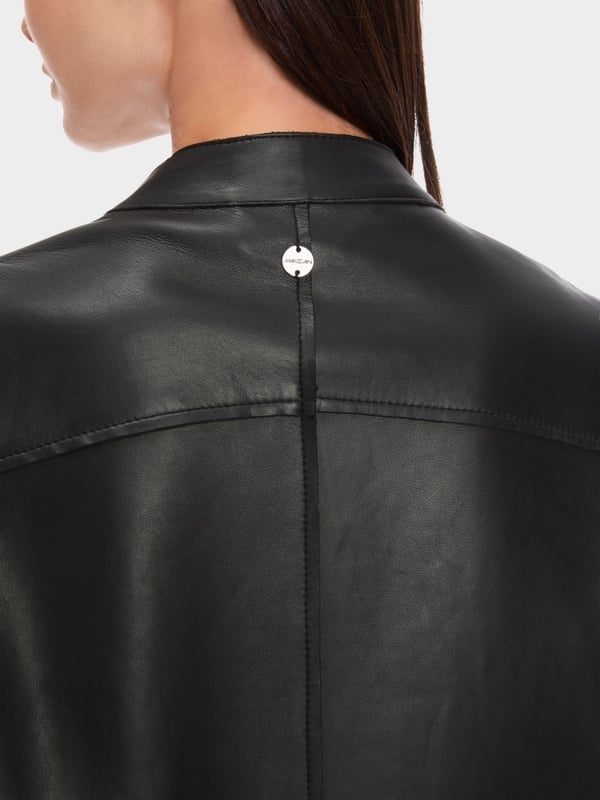 Marc Cain Lange Lederjacke mit Zipp Online Outlet