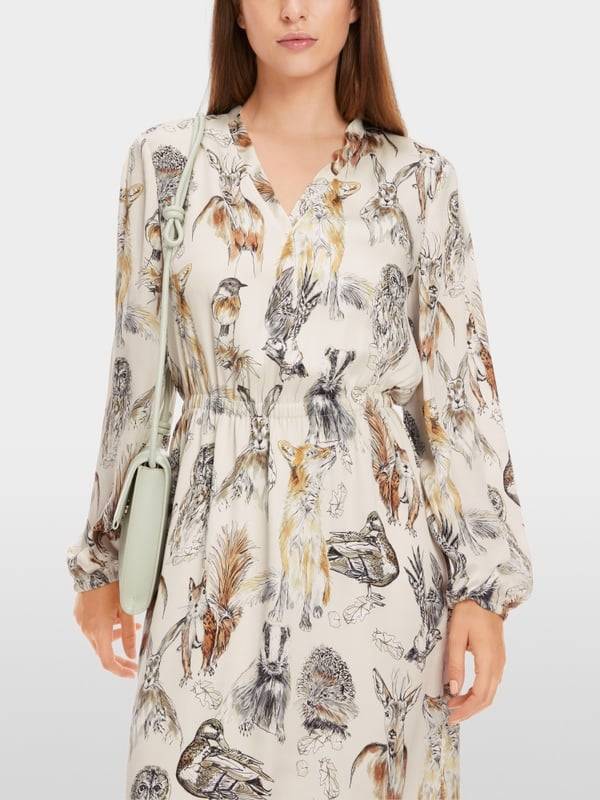 Marc Cain Tailliertes Minikleid mit Print VIP-Rabatte