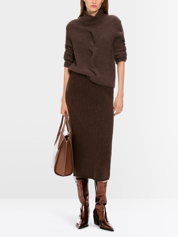 Marc Cain Sweater mit Zopf - Knitted in Germany Bis zu 50% Rabatt