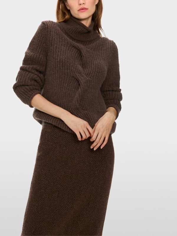 Marc Cain Sweater mit Zopf - Knitted in Germany Bis zu 50% Rabatt