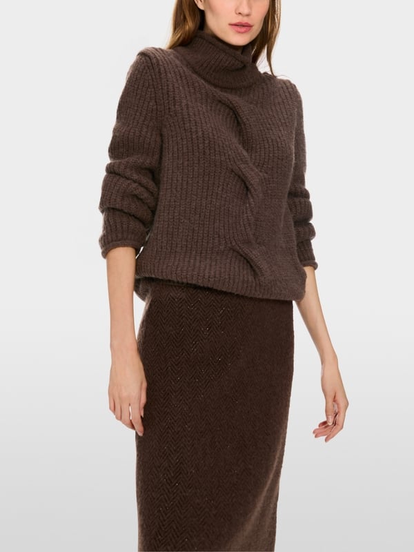 Marc Cain Sweater mit Zopf - Knitted in Germany Bis zu 50% Rabatt