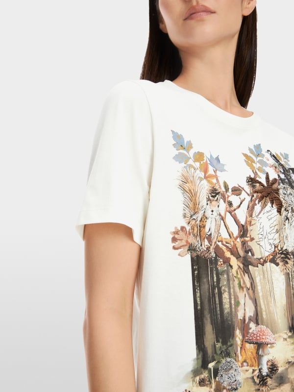 Marc Cain T-Shirt aus Baumwolle "Rethink Together" Discount Store für neue Produkte