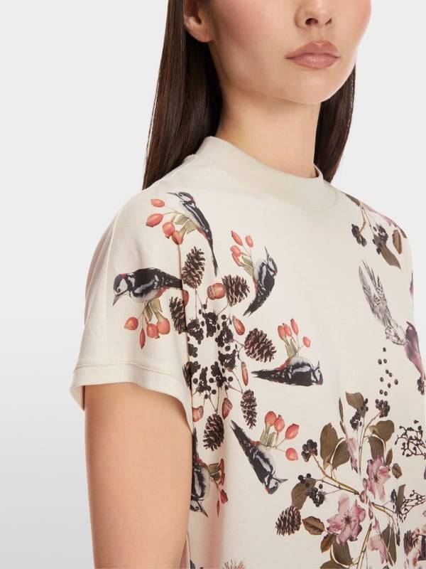 Marc Cain Baumwoll-T-Shirt "Rethink Together" Super Rabatt