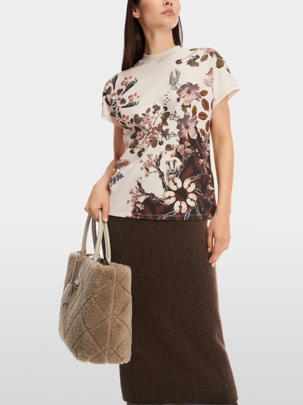 Marc Cain Baumwoll-T-Shirt "Rethink Together" Super Rabatt