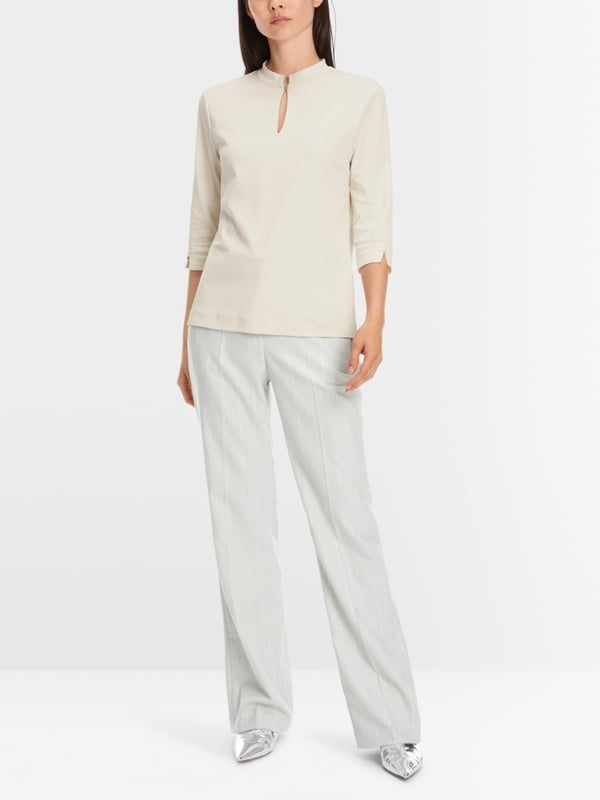 Marc Cain Elegantes T-Shirt mit Stehkragen Black Friday Preise